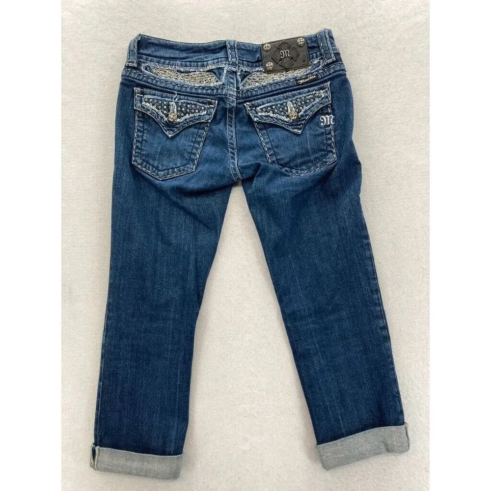 Miss Me Blue Denim Capris - Picture 11 of 11